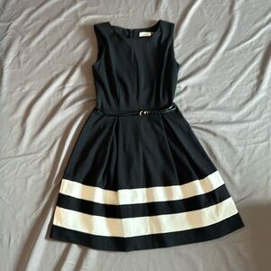 Calvin Klein sleeveless flare dress